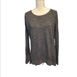 CHAMPION Long Sleeved Athletic Cotton Hi-Low Dark Gray Shirt Women’s Size Large